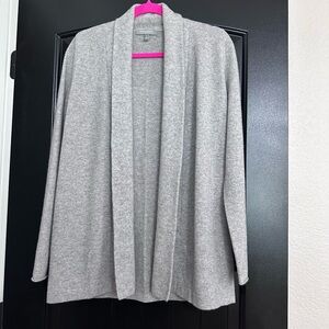 Neiman Marcus Light Gray Open Cardigan